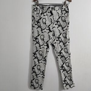 Gretchen Scott Designs Black and White Paisley Pants